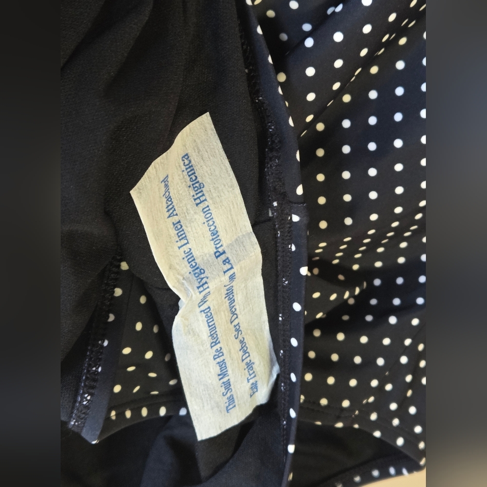 Swimsuit XL (16) Black Polka Dot    Shade And Shore One Piece NWT - Picture 11 of 15